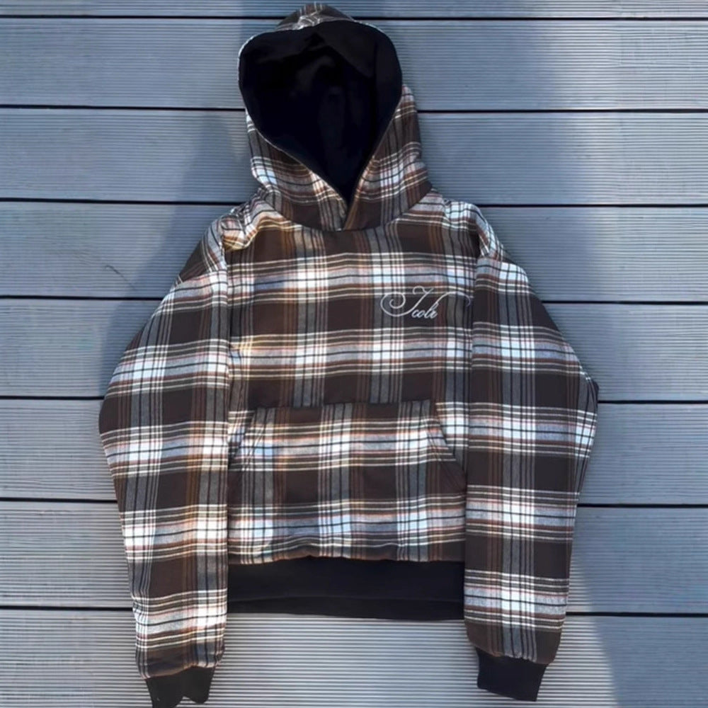 Double-Sided Hooded Pullover Sweatshirt